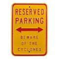 Authentic Street Signs Authentic Street Signs 71036 Reserved & Beware & Cyclones Iowa State Street Sign 71036